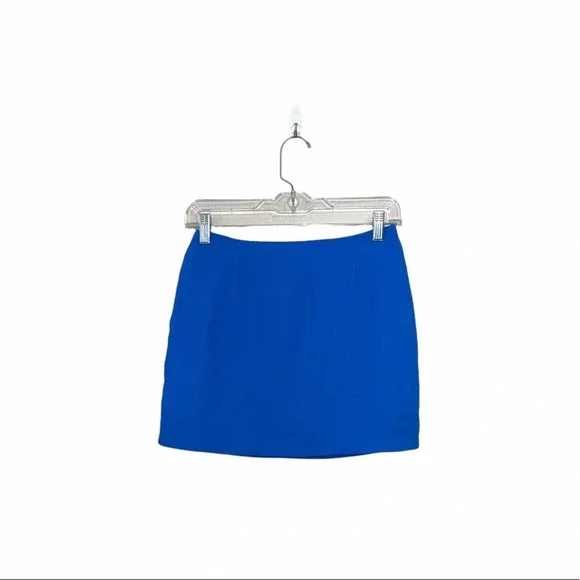 Page Neon Blue Lined Zip Back Mini Skirt Small Women’s - Picture 11 of 11